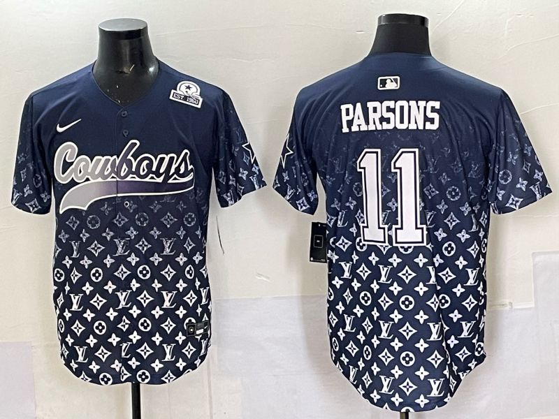 Men 2025 Dallas Cowboys #11 Parsons Drak blue Nike Limited NFL Jersey style 036->dallas cowboys->NFL Jersey